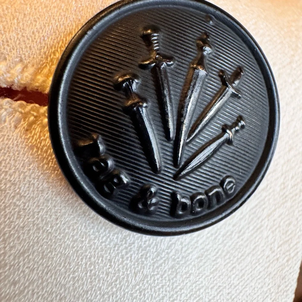 Rag & Bone for Barneys Ivory One Button Tailored Blazer Career Jacket Size 8 - Picture 7 of 16